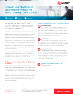 Upgrade Your IBM Cognos Environment Without the Steep Learning