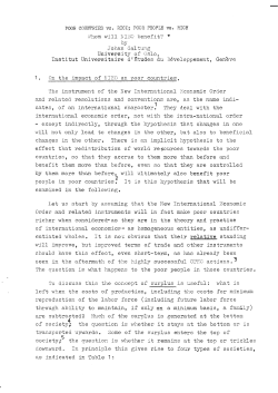 Poor Countries vs. Rich, Poor People vs. Rich