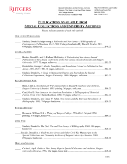 Order Form - Rutgers University Libraries