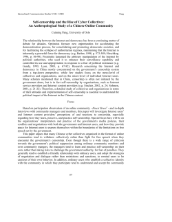 Self-censorship and the Rise of Cyber Collectives: An