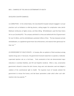 BOX 1. EXAMPLES OF THE LAW AS A DETERMINANT