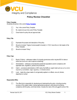 Policy Review Checklist