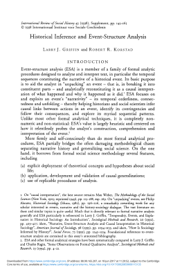 Historical Inference and Event-Structure Analysis