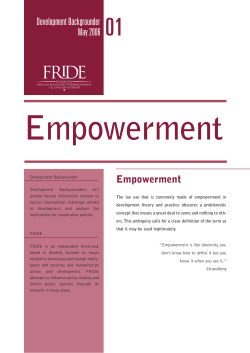 Empowerment - Fundaci&oacute;n para las Relaciones Internacionales y el