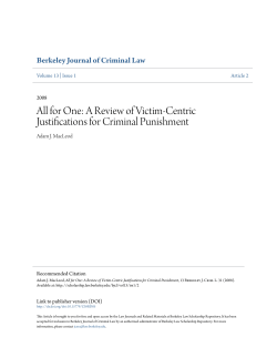 A Review of Victim-Centric Justifications for Criminal Punishment