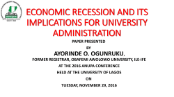 economic recession and its implications for