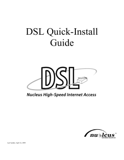 DSL Quick-Install Guide