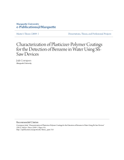 Characterization of Plasticizer-Polymer Coatings for the Detection of