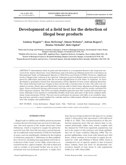 Development of a field test for the detection of