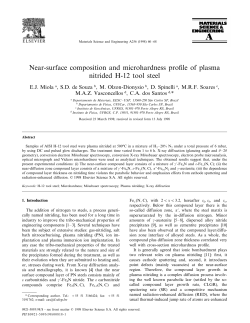 Near-surface composition and microhardness profile of plasma