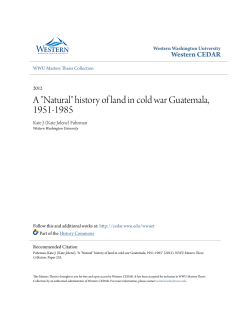 "Natural" history of land in cold war Guatemala