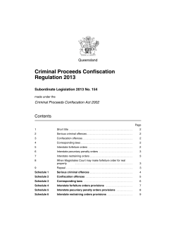 Criminal Proceeds Confiscation Regulation 2013