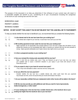 Net Tangible Benefit