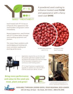 A powdered seed coating to enhance treated seed FLOW and