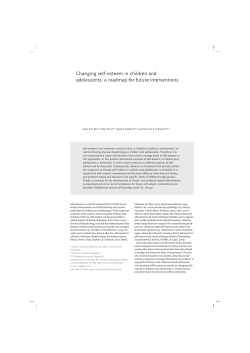 Changing self-esteem in children and adolescents