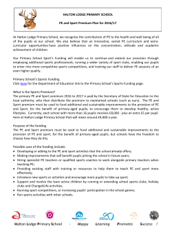 PE and Sport Premium Plan 2016_17