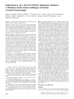 Inheritance of a Novel COL8A2 Mutation Defines a Distinct Early