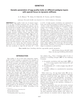 Genetic parameters of egg quality traits on different pedigree layers