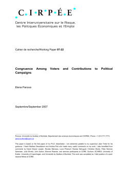 Congruence Among Voters and Contributions to Political