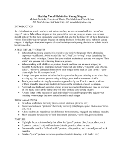 PDF &bull; &ldquo;Working with Young Voices&rdquo; (Melanie Malinka)