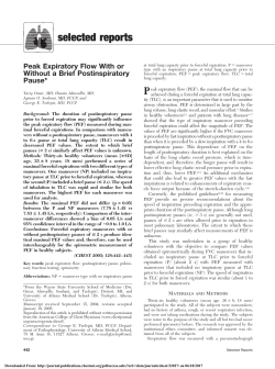 selected reports - CHEST Journal