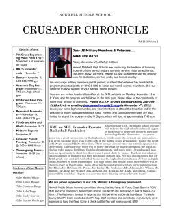 crusader chronicle - Northern Wells Community Schools
