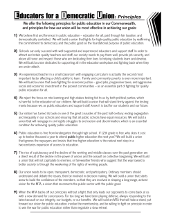 Principles - Educators for a Democratic Union