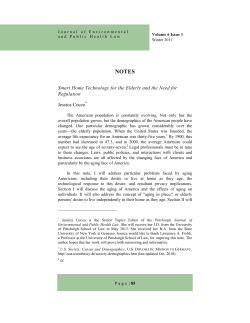 Smart Home Technology for the Elderly and the Need for Regulation