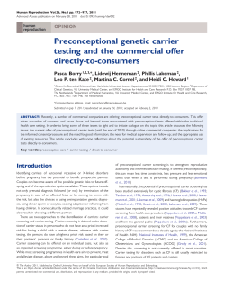 Preconceptional genetic carrier testing and the