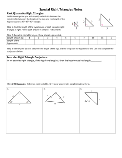 Special Right Triangles Notes