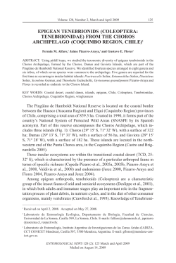 from the choros archipelago (coquimbo region, chile)1