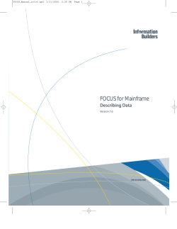 Describing Data - University of California, Riverside Data Center