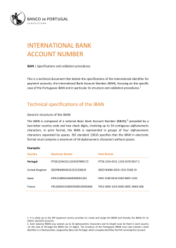 IBAN &ndash; Specifications and validation procedures