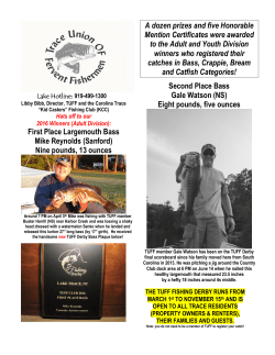 2016 TUFF Fishing Derby Winners