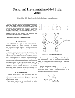 Design and Implementation of 4x4 Butler Matrix