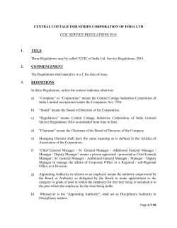 Central Cottage Industries Corporation of India Ltd