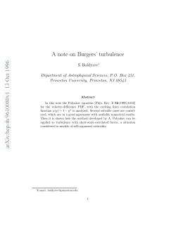 A note on Burgers` turbulence