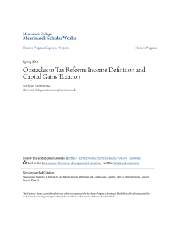 Obstacles to Tax Reform: Income Definition and Capital Gains