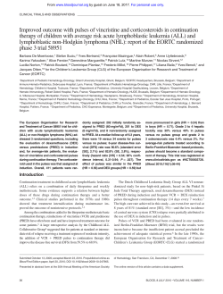 Improved outcome with pulses of vincristine and