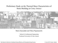 Preliminary Study on the Thermal Mass Characteristics of Stone