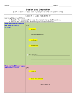 Erosion and Deposition