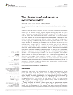 The pleasures of sad music: a systematic review