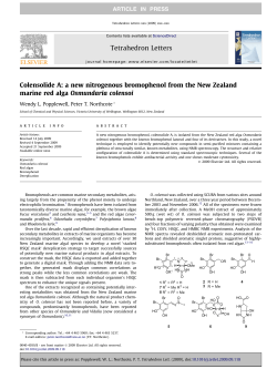 Colensolide A: a new nitrogenous bromophenol from the New