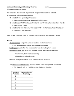 Molecular Geometry and Bonding Theories