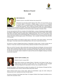 Summarized CVs of Members of Council and Observers