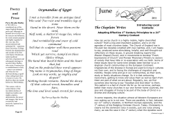 Ozymandias of Egypt Poetry and Prose The Chaplain Writes