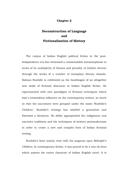 Deconstruction of Language and Fictionalization of