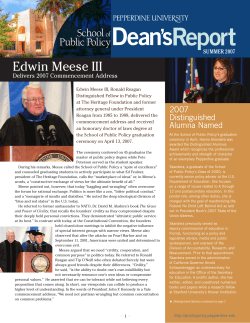 Summer 2007 - Pepperdine University School of Public Policy