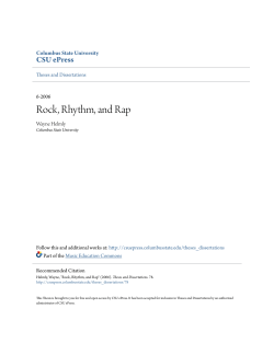 Rock, Rhythm, and Rap - CSU ePress