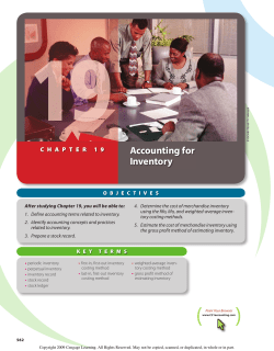 Accounting for Inventory
